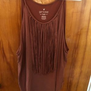 Soft and Sexy American Eagle Fringe Tank Top